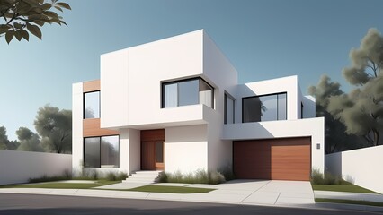 住宅のイラスト、建築イラスト