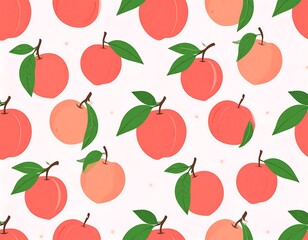 Peach pattern on white background
