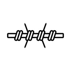 Barbed wire fence section security protection