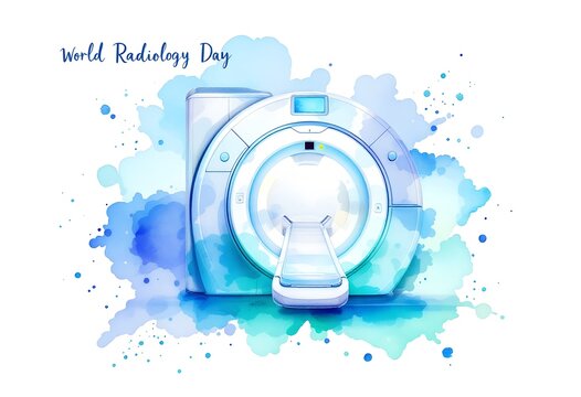world radiology day medical imaging watercolor design - Powered by Adobe