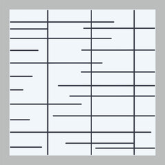 Linear Flow a pattern of horizontal and vertical lines that forms a dynamic grid.
