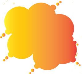 Abstract Yellow and Orange Blob Design