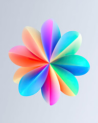 Colorful Gradient Fireworks Icon Abstract Minimal Glow on Transparent Background
