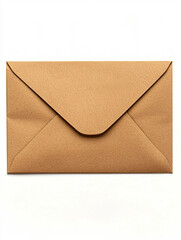 Brown Kraft Envelope Isolated on White Background for Mailing Purpose