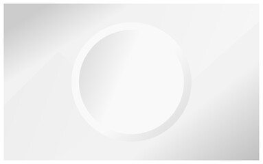 Abstract shiny silver display case. White empty space concept with a container seen from above with glowing semicircular neon lighting. 3D vector rendering of a product and food display presentation.