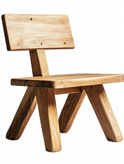 Simple Wooden Chair with Minimalist Design and Natural Finish