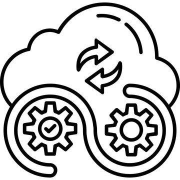CI CD Pipeline Outline Icon