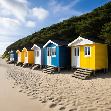 Les cabines de plage de Hardelot