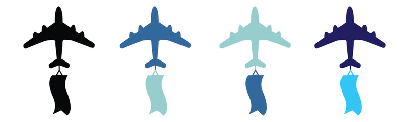 airplane vector icon. plane icon and transport flying vector set
