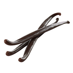 vanilla pods isolated on transparent background