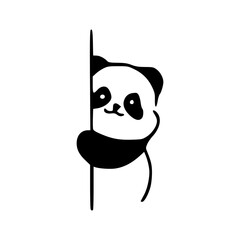 peeking panda