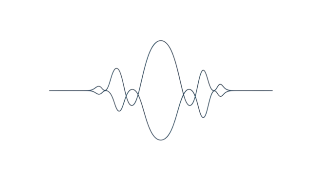 Abstract wave form on white background