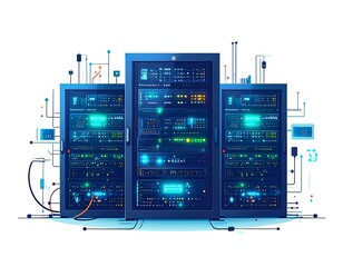 Server racks in a data center