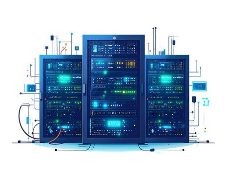 Server racks in a data center