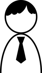 シンプルなビジネスマンの人物アイコン