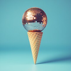 Disco ball ice cream cone (3)