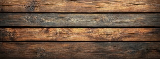 Fototapeta premium Close-up view of dark and light wooden planks arranged horizontally showing natural wood grain and texture