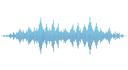 Blue sound wave equalizer for commercial use isolated PNG with Transparent Background