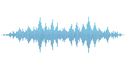Blue sound wave equalizer for commercial use isolated PNG with Transparent Background