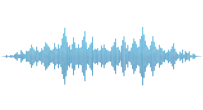 Blue sound wave equalizer for commercial use isolated PNG with Transparent Background