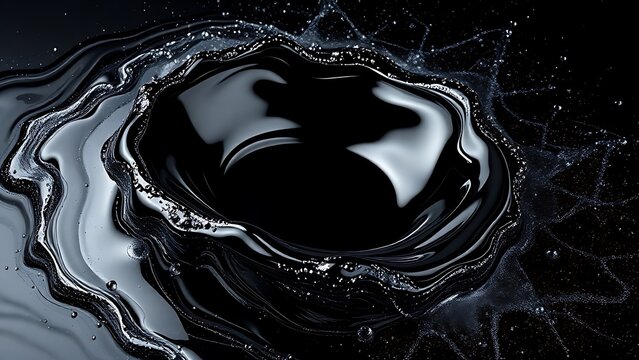 A mesmerizing material that is both flowing liquid and shimmering solid, contained within a force field.
