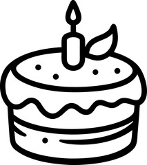 Two Tier Birthday Cake Doodle