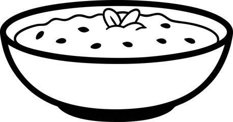 Morning Cereal Bowl with Spoon Doodle