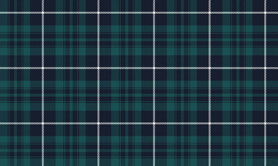 Fototapeta premium This seamless plaid pattern, in green, navy, and white, has a classic and contemporary feel, perfect for designing clothes, skirts, pants, and a variety of fashion styles.