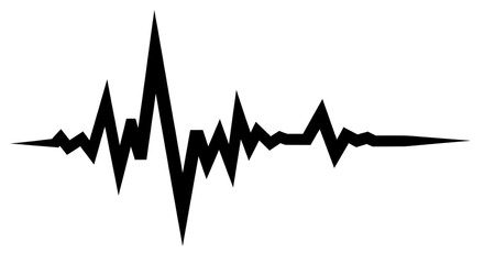 Heartbeat graphic with pulse line isolated PNG with Transparent Background