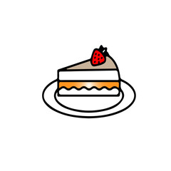 Slice of Strawberry Cake