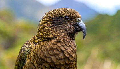 Fototapeta premium Close-up of a Kakapo parrot