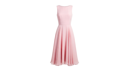 Elegant pale pink dress for formal events isolated PNG with Transparent Background