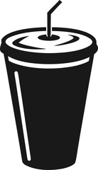 Party Drink Cup Doodle Vector Simple Silhouette Icon