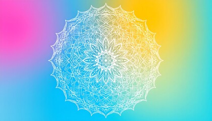 Colorful mandala design on a gradient background