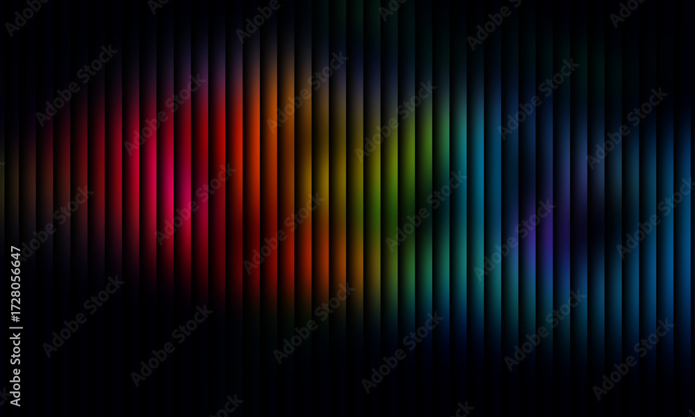 Poster a captivating array of colorful vertical lines emerges from the darkness, forming a mesmerizing abst