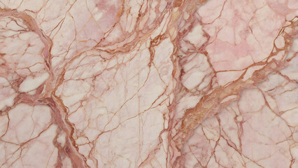 Elegant natural pink marble texture showcasing intricate reddish-brown veins across a smooth, polished surface, perfect for luxurious architectural backgrounds and interior design aesthetics
