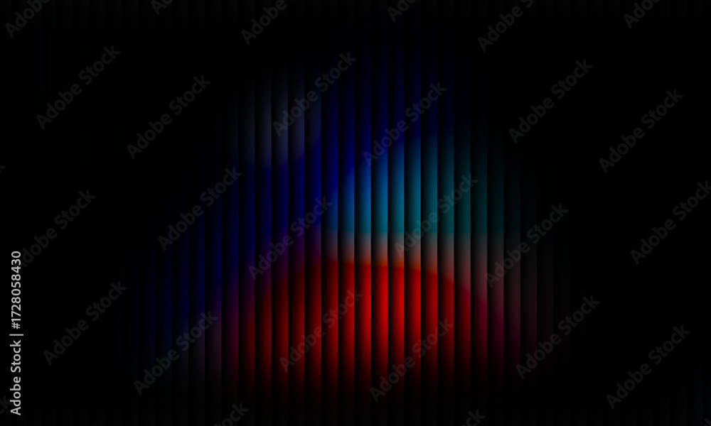 Poster abstract background with vertical lines and blurred lights in shades of red, blue, and green creatin