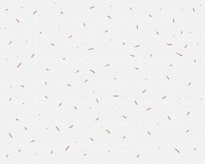 Brown sparse rectangular sprinkles background, crumpled white paper effect