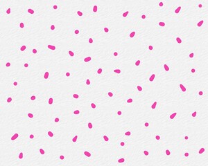 Electric pink bold confetti background, crumpled white paper effect.