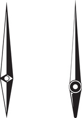 Abstract Graphic Design Elements in Black and White