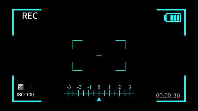 Smartphone camera screen recording overlay on transparent background. 4K Video. Digital Camera Screen Overlay Animation Background Stock 4k Video