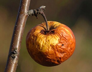Ripe apple's decay a natural decay process