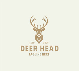 vintage logo Deer head vector