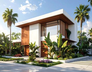 Modern Tropical Contemporary House Exterior