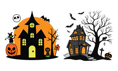 Spooky Halloween Haunted Houses