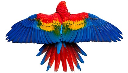 Obraz premium Colorful parrot with outstretched wings