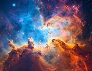 Colorful nebula in deep space (3)