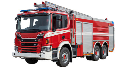 fire truck isolated on white