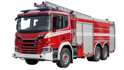 fire truck isolated on white
