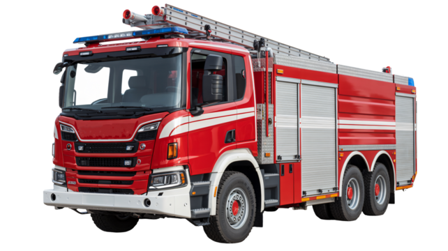fire truck isolated on white